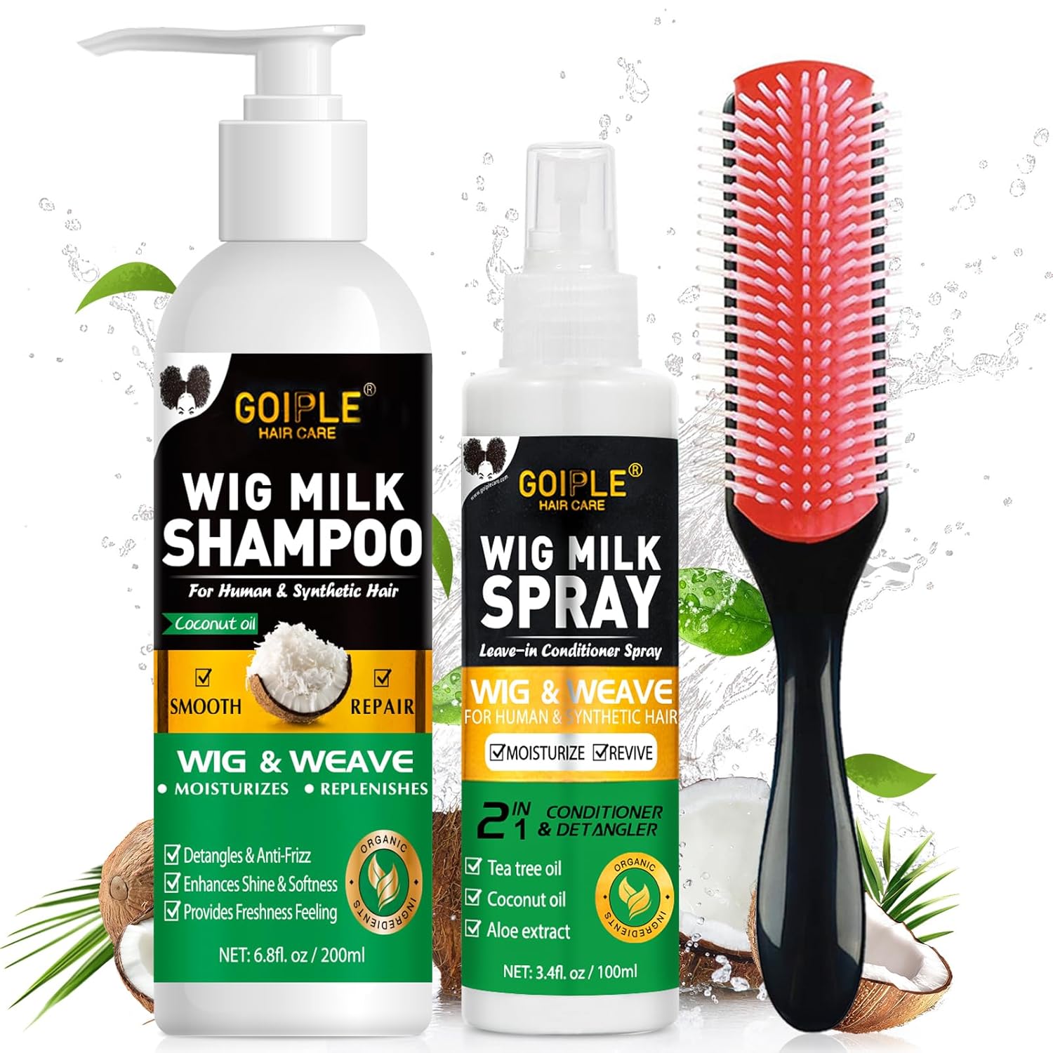 GOIPLE 3 in 1 가발 관리 키트 (샴푸, 컨디 - Hair Care Products 리뷰 및 가격